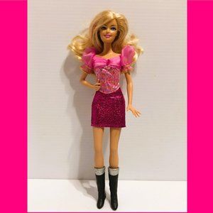 Barbie Doll Fashionista Pink Glitter Mini Dress Head 1998 Body 2009 12 inch